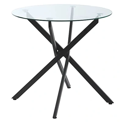 Abbildung von Beistelltisch mit Sicherheitsglas runder Couchtisch Kaffeetisch Glastisch für Wohnzimmer Schlafzimme