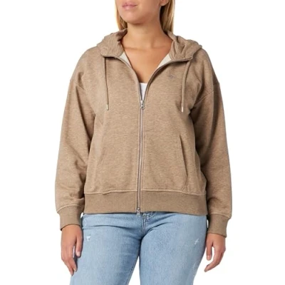 Abbildung von Gant Sweater Damen Sweatjacke REGULAR SHIELD ZIP HOODIE