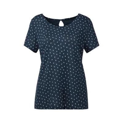 Abbildung von Lascana Tshirt print navygemustert + weißgemustert, Damen, Größe: 32/34, Navy gemustert weiß