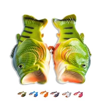 Abbildung von Coddies Fisch Flops Strandschuhe, Flip Flops, Freizeitschuhe, Hausschuhe, Duschschuhe und Sandalen für Männer, Frauen Kinder, Grün, 38/39 EU