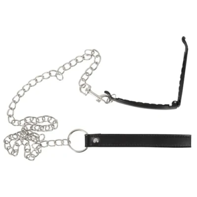 Abbildung von Klemme „Pussy Clamp with a leash“ mit abnehmbarer Kettenleine