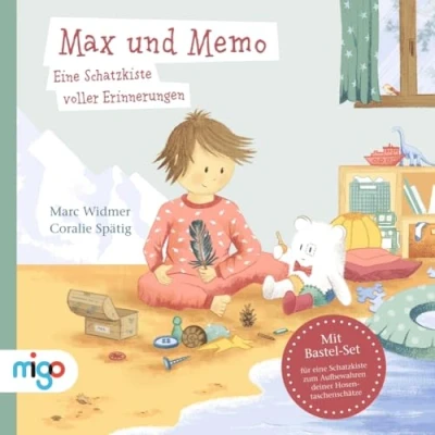 Abbildung von Max und Memo. eine Schatzkiste voller Erinnerungen: Mit Bastel Set für zum Aufbewahren deiner Hosentaschenschätze