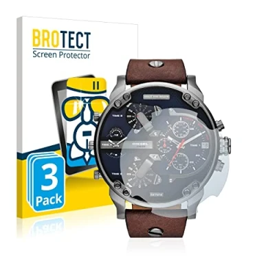 Abbildung von BROTECT Schutzglas für Diesel DZ7314 Mr. Daddy (3 Stück) Schutzfolie Panzer Folie Glas [Extrem Kratzfest 9H, Anti Fingerprint, Ultra Transparent]