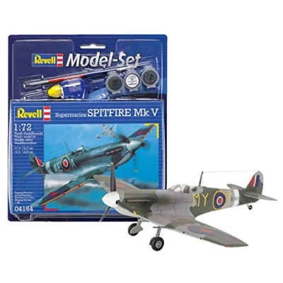 Abbildung von Revell Spitfire Mk V, Starrflügelflugzeug Modell, Montagesatz, 1:72, Supermarine Spitfire, Kunststoff, Second World War