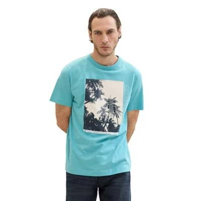Abbildung von TOM Tailor MIT FOTO Tshirt print, Herren, Größe: XL, Meadow teal