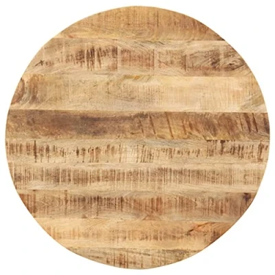Abbildung von vidaXL Mangoholz Massiv Tischplatte Massivholzplatte Holzplatte Ersatztischplatte Holz Platte für Esstisch Esszimmertisch Rund 15 16mm 80cm