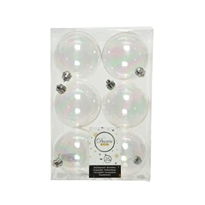 Abbildung von Weihnachtskugel plc d8cm gl mt irs/trs 6Stk KSD