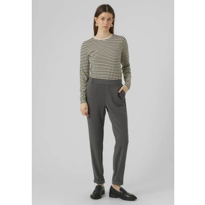 Abbildung von Vero Moda Vmmaya MR Solid NOOS Stoffhose, Damen, Größe: XSx34, Grey pinstripe