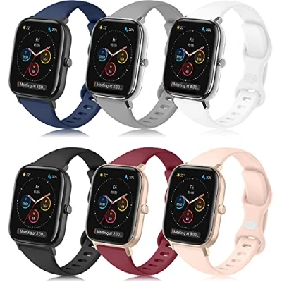 Abbildung von Hatolove Armband kompatibel mit Amazfit GTS/GTS 4 Mini/GTS 4/GTS 3/GTS 2/GTS 2 Mini, 20mm Silikon Ersatzarmband für Bip/Bip U/Bip U Pro/Bip 3/Bip 3 5/Amazfit GTR 42mm/Amazfit Mini