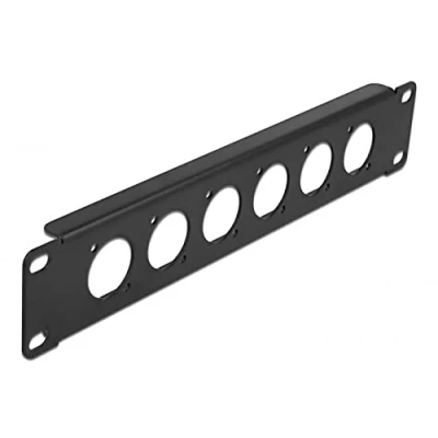 Abbildung von Delock 10″ D Typ Patchpanel 6 Port schwarz