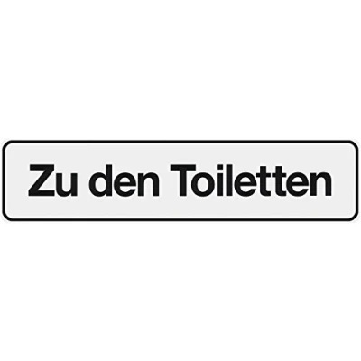Abbildung von Metafranc Klebeschild &quot;Zu den Toiletten&quot; 200 x 48 mm / Beschilderung Infoschild Türschild Gewerbekennzeichnung Grundstückskennzeichnung Orientierung 504080