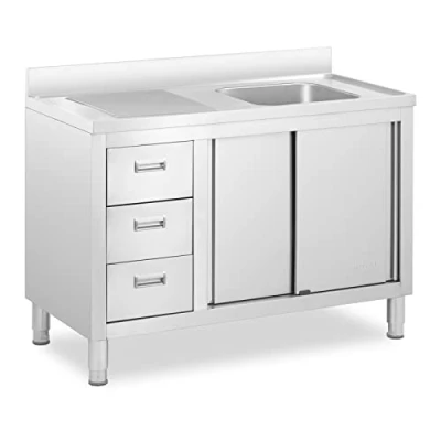 Abbildung von Royal Catering Spülenschrank 1 Becken Edelstahl 400x400x300mm