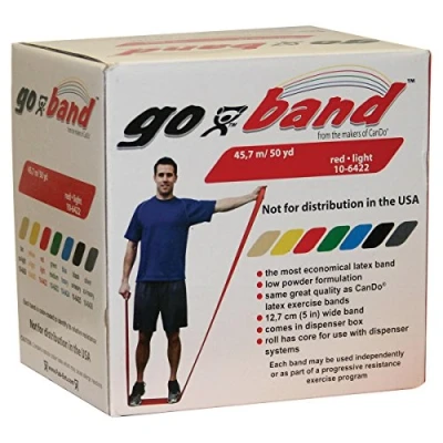 Abbildung von CanDo Trainingsband / Gymnastikband, Länge 45 m, Go Band, rot (leicht)