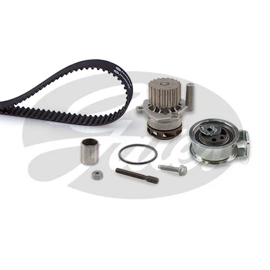 Abbildung von GATES KP15569XS 1 Wasserpumpe + Zahnriemensatz mit FleetRunner PowerBand VOLKSWAGEN: Bora Limousine, Golf 4 Schrägheck, Variant