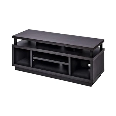 Abbildung von Iris Ohyama, TV Möbel, Schrank, Bank, Halterung für Bildschirme bis zu 43 Zoll, 5 Regale, Kabelauslass, Zeitgenössisch, Schlafzimmer, Wohnzimmer Cabinet Middle OTS 100M Schwarze Eiche