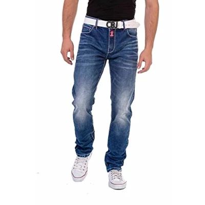 Abbildung von Cipo &amp; Baxx Jeans Straight Leg, Herren, Größe: 30x32, Blue