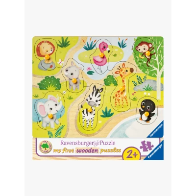 Abbildung von Ravensburger Knopfpuzzle Unterwegs Im Zoo 8 Teile