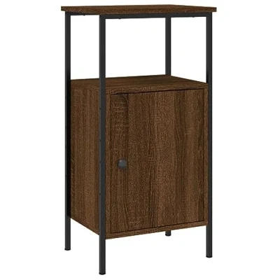 Abbildung von vidaXL Nachttisch Braun Eichen Optik 41x31x80 cm Holzwerkstoff (1 St)
