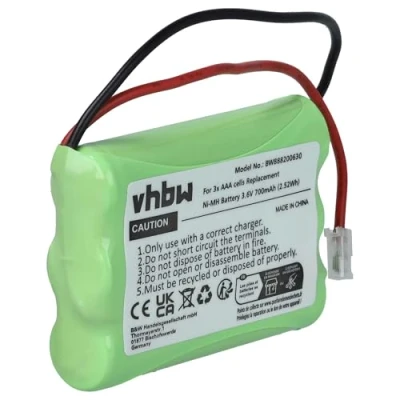 Abbildung von vhbw Universal Akku kompatibel mit Diverse Geräte (700mAh, 3.6V, NiMH) 3X Zellen Typ AAA, HR03, Micro