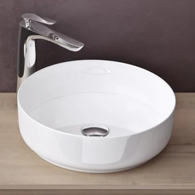 Abbildung von doporro Aufsatzwaschbecken Keramik Waschbecken Rund Gäste WC Handwaschbecken Brüssel203