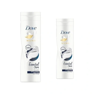 Abbildung von Dove Nourishment Wesentliche Body Lotion Trockene Haut (250 ml) Packung mit 2