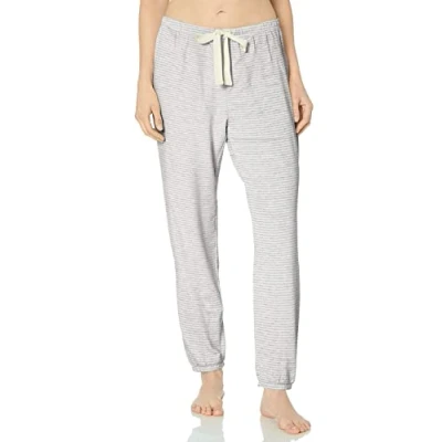 Abbildung von Amazon Essentials Damen Leichte Lounge Joggingpyjamahose aus Terry Frottee (Erhältlich in Übergröße), Grau Meliert Streifen, M