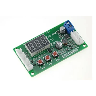 Abbildung von FamilyMall Lüftertemperaturregler Regler 4 Draht PWM Treibermodul DC 12 48V 5A für EBM EC PC Lüfteralarm