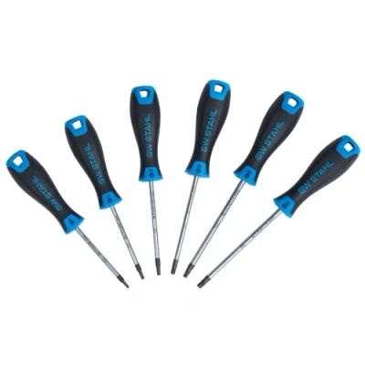 Abbildung von SW Stahl 32812L Schraubendrehersatz Torx T10, T15, T20, T25, T27, T30 magnetisch
