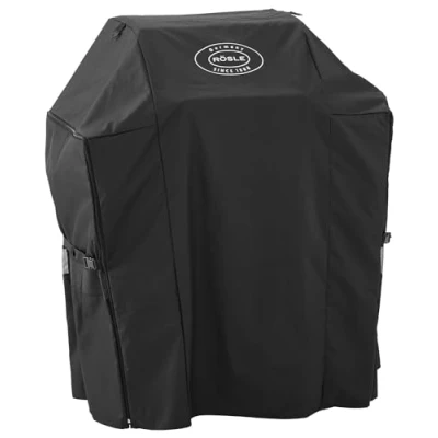 Abbildung von RÖSLE Abdeckhaube BBQ Station VIDERO G2/G2 S, Hochwertige Schützhülle aus 100% Polyester mit PU Beschichtung, praktischer Reißverschluss, wetterfeste Abdeckung, Schwarz