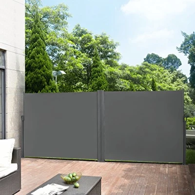 Abbildung von pro.tec Seitenarmmarkise Alcazaba Doppelmarkise 160x600 cm grau