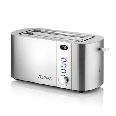 Abbildung von Zeegma Toaster TOSTEE CHEF, 4 kurze Schlitze, für Brotscheiben unterschiedlicher Dicke, 1500 W, 4 Scheiben/LED Display/1500 W/Breite Schlitze/Timer