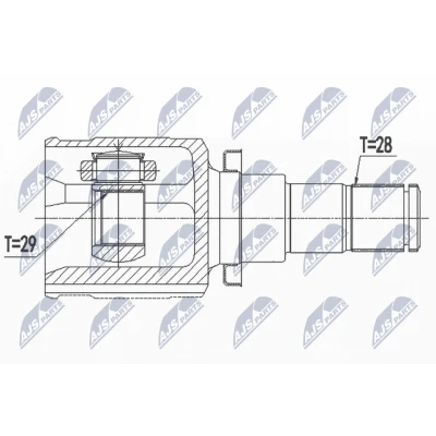 Abbildung von NTY NPW SU 038 Gelenksatz Vorderachse links SUZUKI: SX4 II S Cross