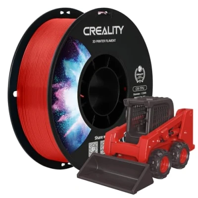 Abbildung von Creality Offizielles TPU Filament, 1 kg, 1,75 mm, härter und stärker, 3D Drucker, weniger Verheddern, Maßgenauigkeit +/ 0,03 kg/Rolle, passend für die meisten FDM Rot