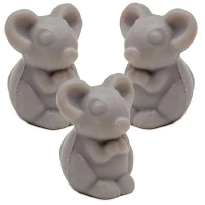 Abbildung von La Maison du Savon de Marseille Seife, französische Maus, für Duschgel oder Dekoration, Himbeerduft, 20 g, 3 Stück