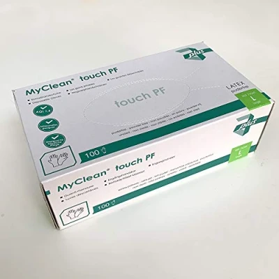Abbildung von Myclean touch Pf Handschuhe latex unsteril Größe l