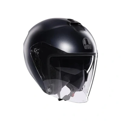 Abbildung von AGV IRIDES E2206, Motorrad Jet Helmet, Unisex, Helm mit Kratzfestes Visier UV Schutz, Matt Ardesia Grey, XL