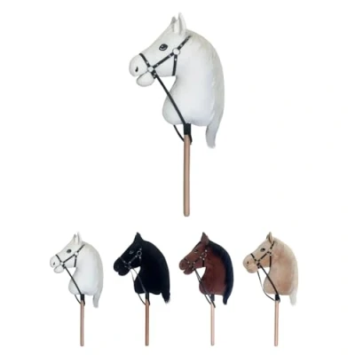 Abbildung von RL24 Hobby Horse Pferde IRHFree Spirit von Imperial Riding Steckenpferd Spielpferd aus Plüsch mit Holzstock &amp; kurzer Mähne Stockpferd ohne Griffe Rollen Horsing Weiß