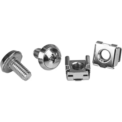 Abbildung von StarTech.com M6 Rack Schrauben und Käfigmuttern 20 Pack Muttern Server Schrank Montageschrauben