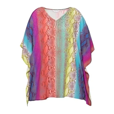 Abbildung von MIAMODA Tunika Blusen Poncho oversized Schlangen Druck