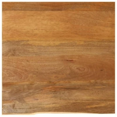 Abbildung von vidaXL Tischplatte, Holzplatte für Tisch Esstisch Couchtisch, Massivholzplatte Baumkante, Ersatztischplatte, 80x80x2,5cm Raues Mango Massivholz