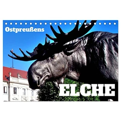 Abbildung von Ostpreußens Elche (Tischkalender 2025 DIN A5 quer), CALVENDO Monatskalender
