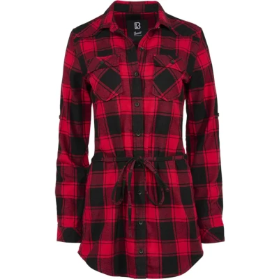 Abbildung von Brandit LUCY Hemdbluse, Damen, Größe: 3XL, Red black