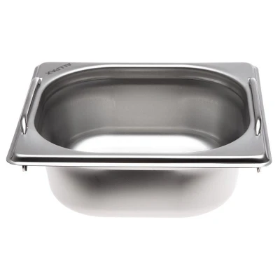 Abbildung von ALLPAX GN Behälter mit Griff 1/6 Höhe: 65 mm Edelstahl 1 l Füllmenge Gastronormbehälter kaufen