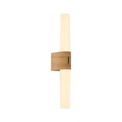 Abbildung von LED Badwandleuchte Helva Double Basic, Holzdekor