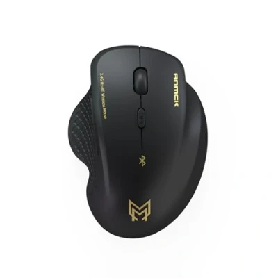 Abbildung von Bluetooth Maus, Wiederaufladbare Kabellose Maus (Dualmodus: BT 5.1 + 2,4G), Einstellbare DPI 1000/1200/1600, Ergonomische Leise Funkmaus für Laptops,PC,Computer,Mac OS, Android, Windows