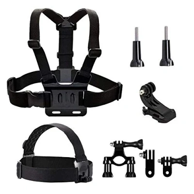 Abbildung von TEKCAM Action Kamera zubehör Kompatibel mit GoPro Hero 13 12 11 10 9 8 AKASO DJI Osmo Surfola Kamera, Einstellbarer Brustgurt Kopfgurt Fahrradhalterung Cam Kit