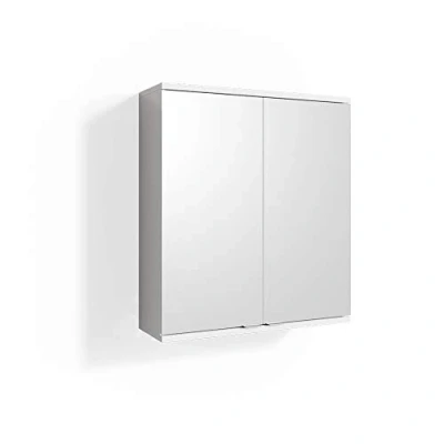 Abbildung von Vicco Badspiegelschrank Roy, Weiß, 60 x 68 cm
