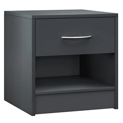 Abbildung von Casaria Nachttisch Kiel (1 St), mit Schublade 41x39x28cm Holz Modern Schlafzimmer Bett Nachtschrank