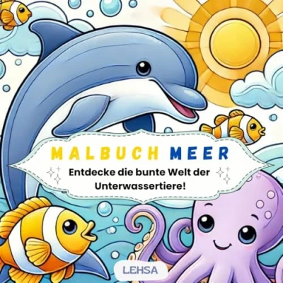 Abbildung von Malbuch Meer: Entdecke die bunte Welt der Unterwassertiere!