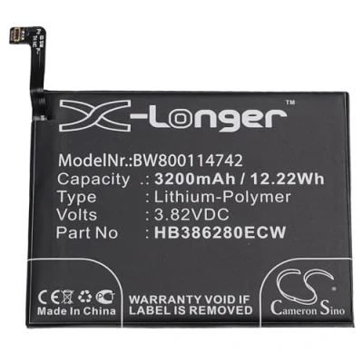 Abbildung von vhbw Akku kompatibel mit Huawei P10 Standard Edition, VTR AL00, L09, L29 Handy Smartphone Telefon (3200mAh, 3,82V, Li Polymer)
